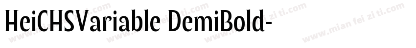 HeiCHSVariable DemiBold字体转换